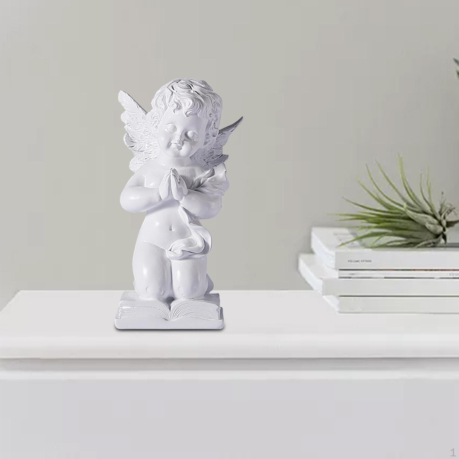 

Angel Statue Cherub Praying Figurine Collection Art Crafts Table Centerpieces Resin Sculpture for 8.8cmx7.8cmx16.8cm