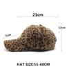 Hat Female Sexy Leopard Print Baseball Cap Retro Personalized Cap Versatile Thickened Warm Student Hat