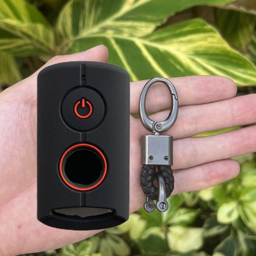 Silicone Motor Key Cover Case Accessories for Yamaha NVX NVX155 XMAX XMAX300 QBIX AEROX JAUNS 2 Buttons Smart Remote Keychains