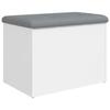 VidaXL Storage Bench, Storage Chest with Cushion, Organizer for Clothes Toys Hallway Living Room, Modern, White 835040