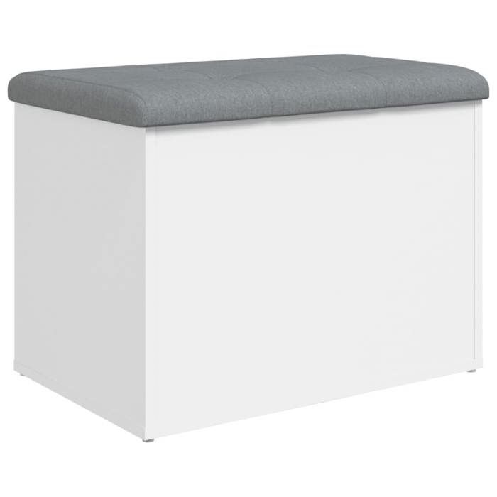 VidaXL Storage Bench, Storage Chest with Cushion, Organizer for Clothes Toys Hallway Living Room, Modern, White 835040