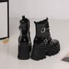 Women's high-heeled short boots autumn and winter new waterproof table thick-heeled large-size thick-soled Roman boots