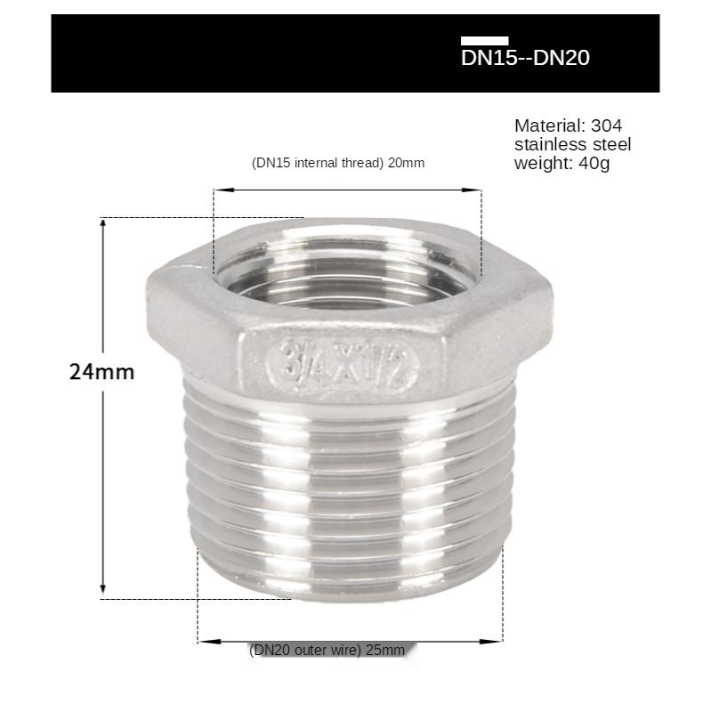 1/8 "1/4" 3/8 "1/2" 3/4 "1" 1-1/4 "NPT Männlich Zu Weiblich Gewinde 304 Edelstahl Reduzierbuchse Reduziert Rohr Fitting Anschluss