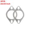 2pcs Ultra Seal Car Exhaust Gasket Auto Accessories Two Holes 2/2.5/3 Inch Exhaust Downpipe Gasket Muffler Engine Gaskets 6