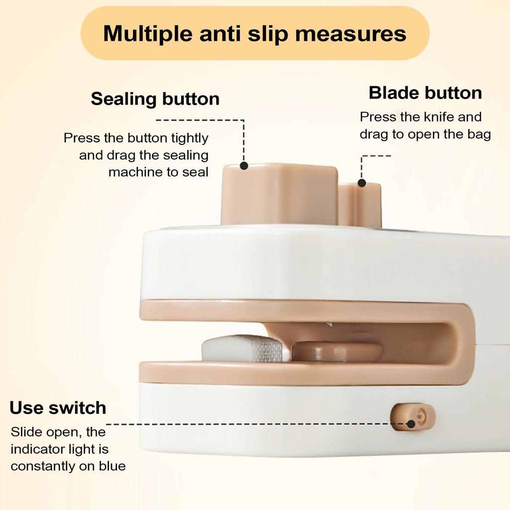Refrigerator magnetic sealing clips Mini Bag Sealing Tool small portable handheld sealing machine Kitchen Special Tools