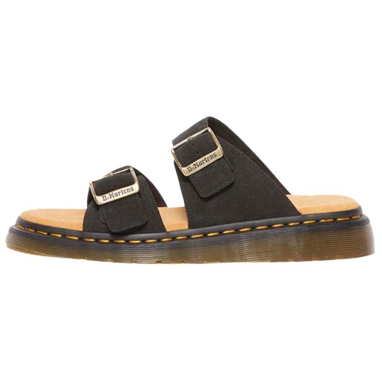 New Dr. Martens Josef Suede Slide Sandals Black E.H. Suede 41082001