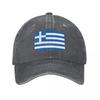Griechische Flagge von Griechenland Baseballkappe Luxuriöser Unisex-Hut Designerkappe Strandhut Neu Im Für Mädchen Unisex