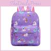 Cute Nylon Unicorn School Backpack For Girls Fashionable Print And Durable