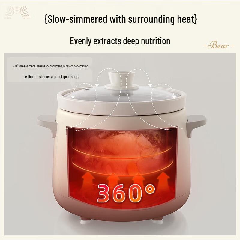 Bear 1.5L Electric Slow Cooker DDG-E15K2 CN plug (adapter included)