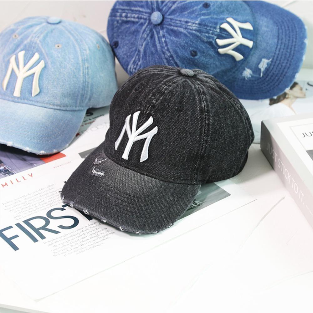 Denim Fabric Washed Denim Baseball Cap Non Fading Cowboy Baseball Cap Soft Top Sunshade Hat