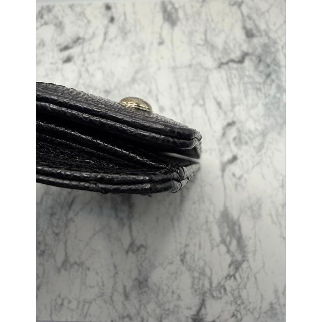 Used CHANEL Matelass Caviar Skin Long Wallet Black