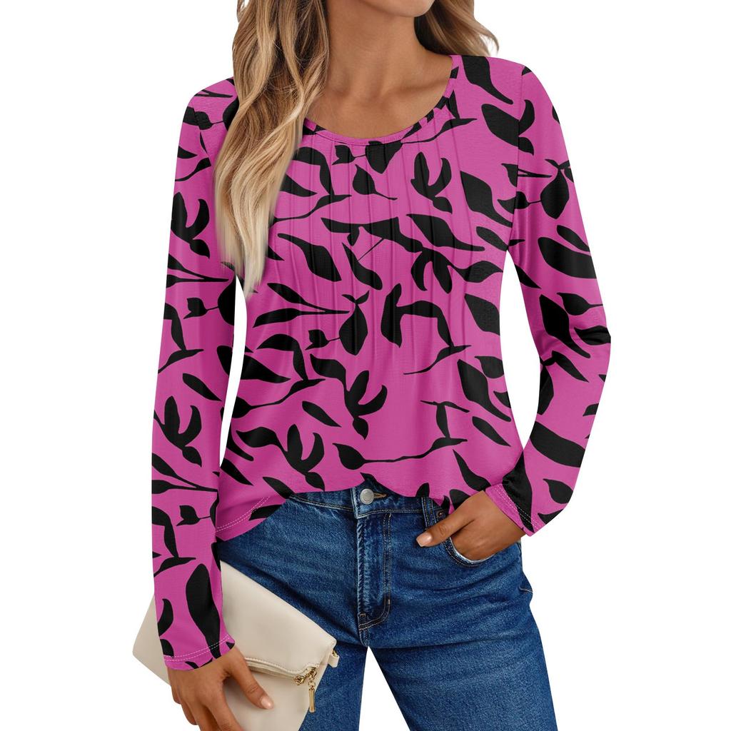 Damen Langarmshirts Grafik-T-Shirts Lässige Basic-Tops Pullover