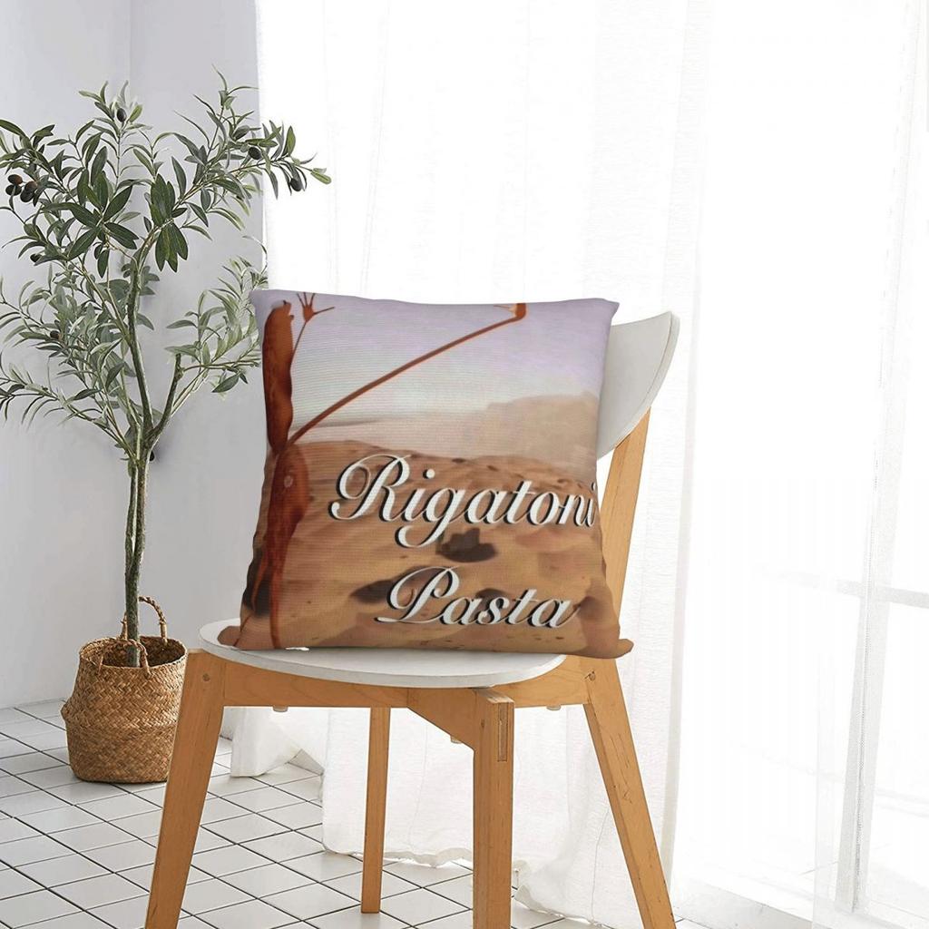Marcus The Worm Meme Square Pillow Cases Rigatoni Pasta Cushion Covers Decorative Pillowcover For Sofa 45X45Cm