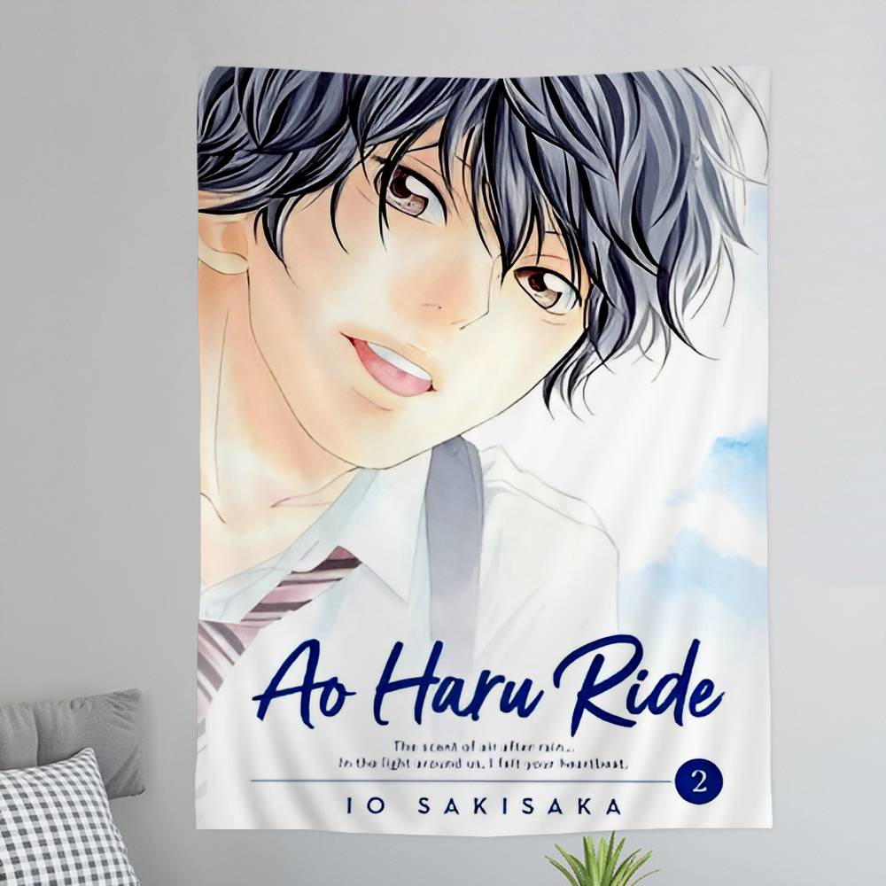 Blue Spring Ride Cartoo Chart Tapestry Art Science Fiction Room Home Decor Cheap Hippie Wall Hanging