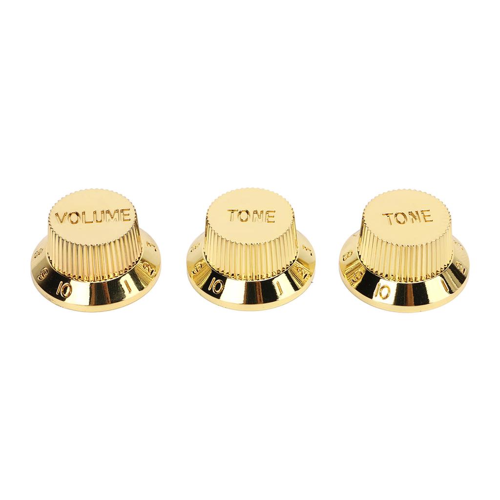 3PCS Electric Bass Volume Knob Plastic 2T1V Fine Workmanship Guitar Potentiometer Knob for Replacement