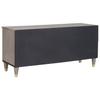 TV Stand with Shelf Gray 100 x 33 x 46 cm Solid Mango Wood