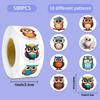 Creative Owl Washi Tape Stickers (500 Sheets/Roll) - Journal & Envelope Decoration