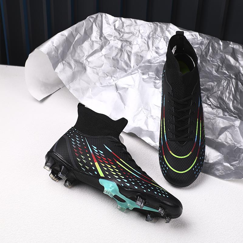 2024 Men's Soccer Shoes Large Size Ultralight Football Boots Boys Sneakers Non-Slip AG/TF Soccer Cleats Ankle Boots Unisex