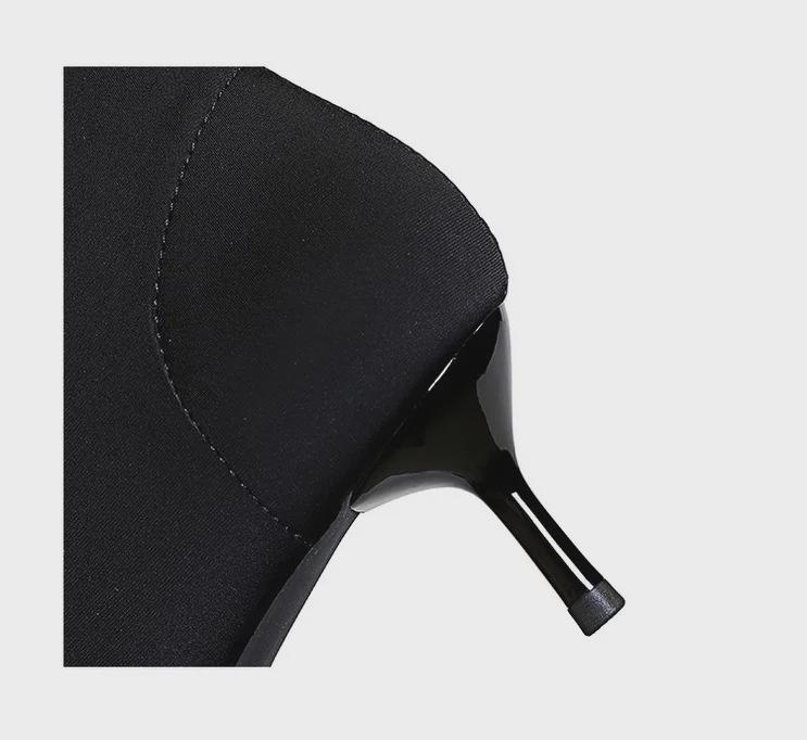 Europeisk og amerikansk stil Stiletto Høy hæl Lycra Slank Pedikyr Kvinners Korte Støvletter