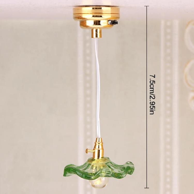 Flower Ceiling Lamp Model Furniture Model Accessories Teenager Girls for 1:12 Dollhouses Living Room Decorations