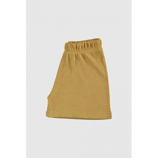 Waffelstrukturierter Shorts-Kinderanzug