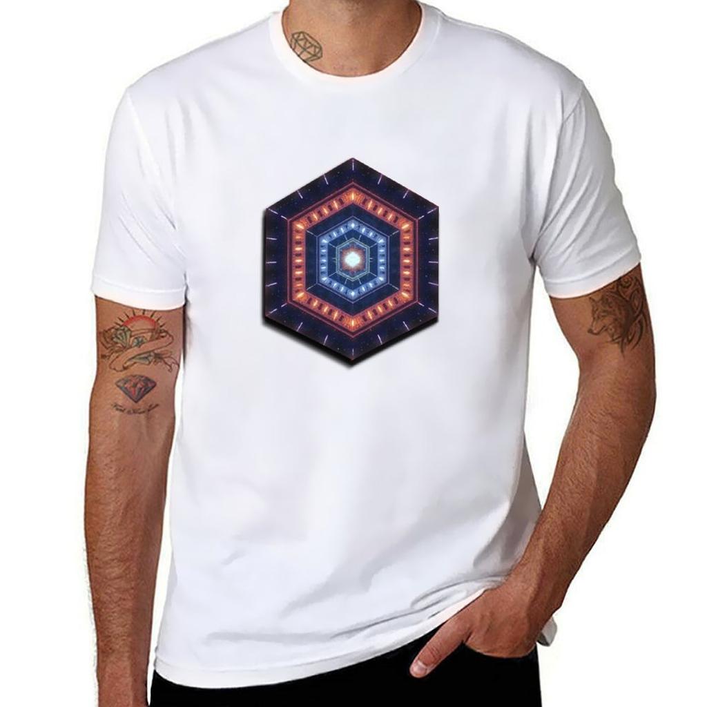 Geometric Space Hexagon Tshirt Customs Design Your Own Plus Sizes Valentines Clothes Unisexs T Shirts