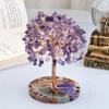 European Hand Woven Colorful Crystal Broken Stones Wealth Tree Ornaments Living Room Decorations Desktop Crystals