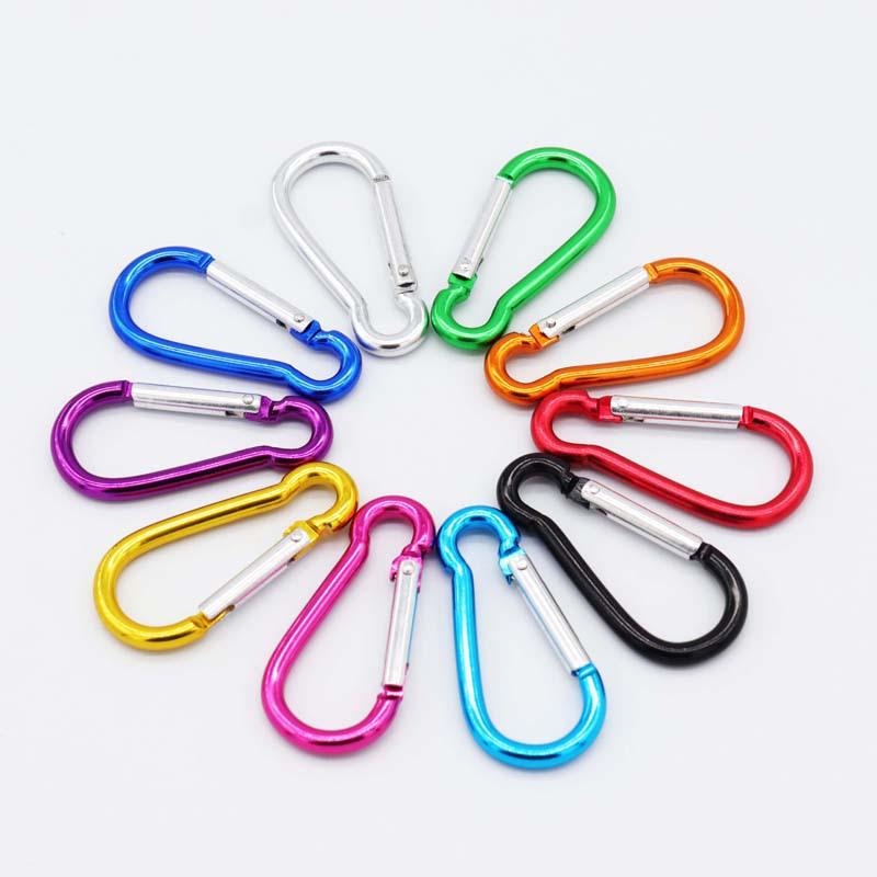 

Gourd-Shaped No. 5 Thickened Aluminum Alloy Carabiner Keychain Hook - Lightweight DIY Backpack Accessory небесно-голубой