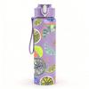 1PC Mixed Plant Leaf Circle Art Print 750ml Color Plastic Sports Water Bottle Leakproof Flip Straw Lid Suitable for Sports Office Home Use