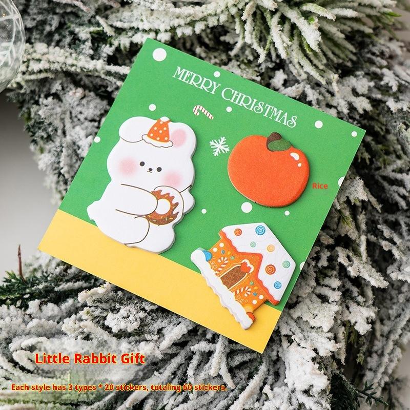 

2Pcs Christmas Sticky Note Cartoon Style Cute N Times Sticker Diy Message Sticker Can Stick Ins Shaped Sticky Note Paper