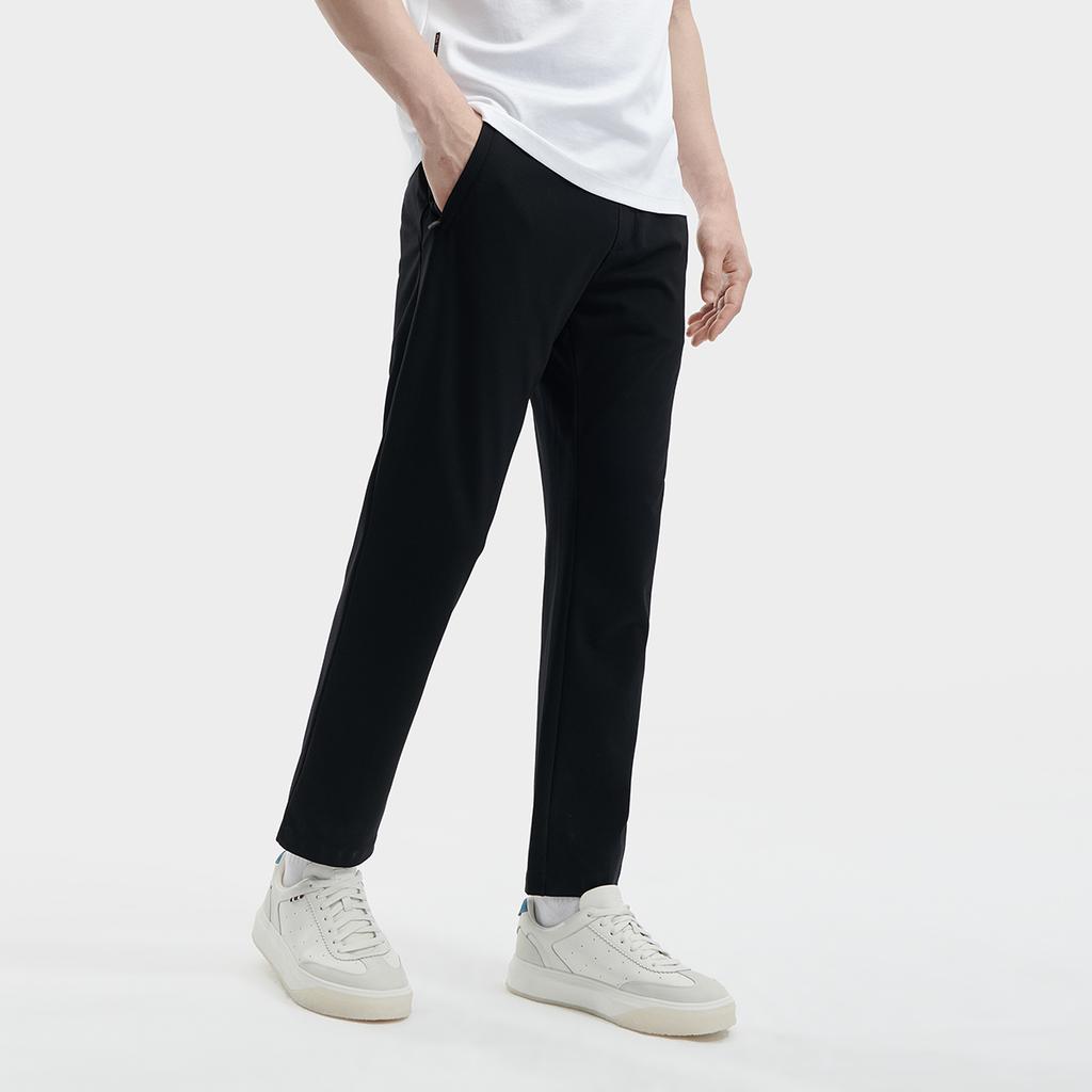 New FILA Knitted Sweatpants Men's Jet Black F11M422602FBK