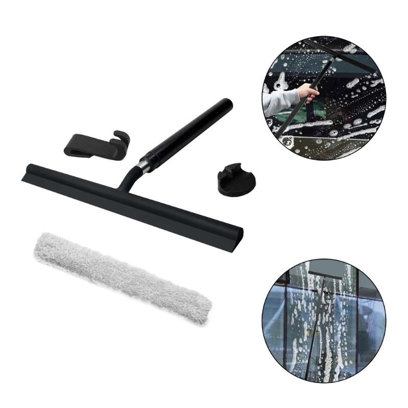 Adjustable Length Silicones Wiper For Bathroom Window Shower Door Floor Tile Multiple Surfaces Squeegee Cleaning Tool
