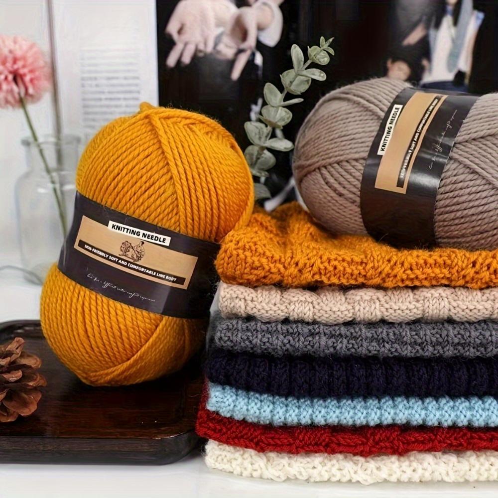 2pcsYarn for Hand Knitting Medium Thickness (3mm) Soft and Bulky Yarn Yarn Crocheting Knitting for Scarves Hats Shawls Cardigans and Gloves