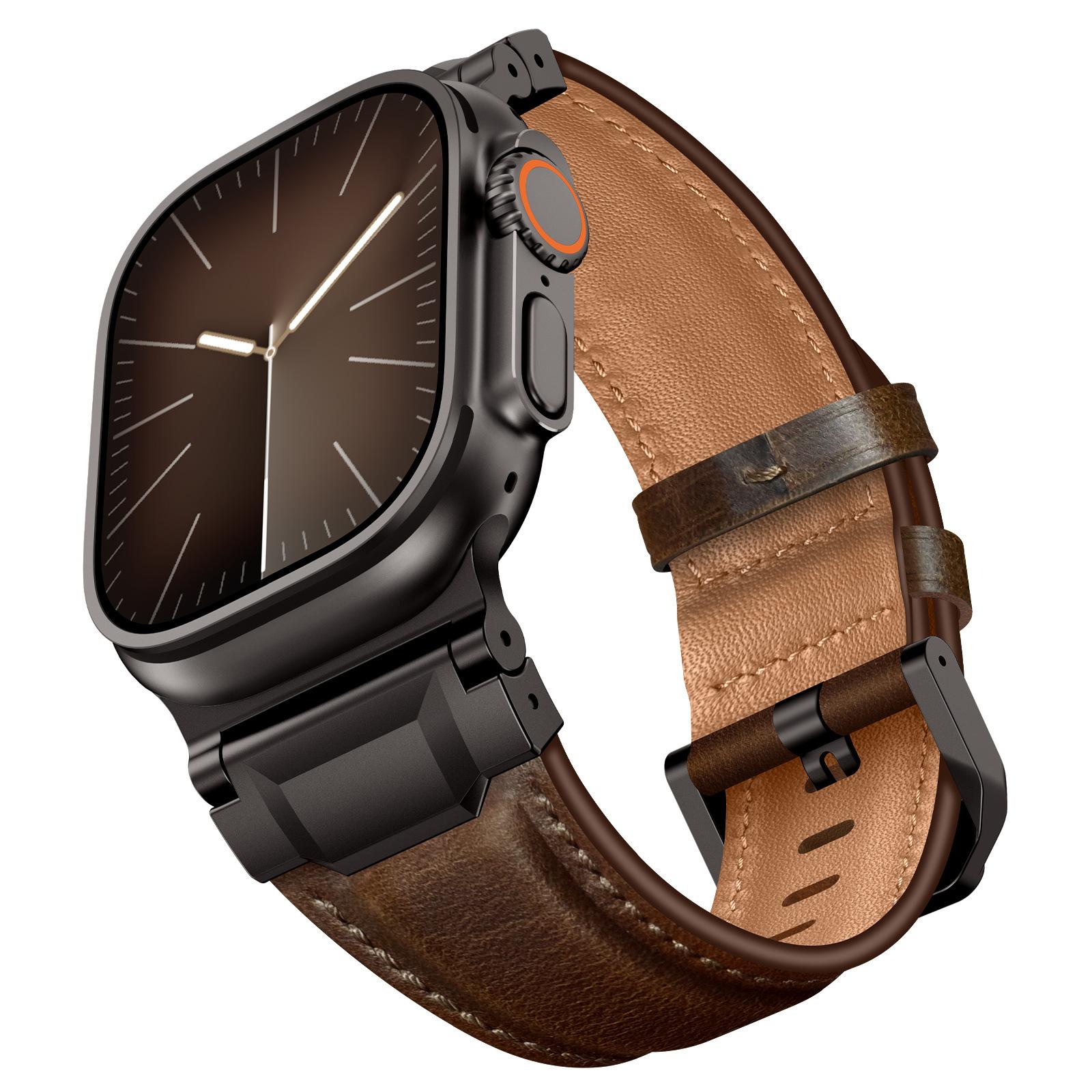 Eleganta ādas siksniņa Apple Watch Ultra