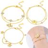 925 Silver Golden Firefly Bracelet Heart Eight-pointed Star Moon Bracelet Anniversary Gift Making Accessory