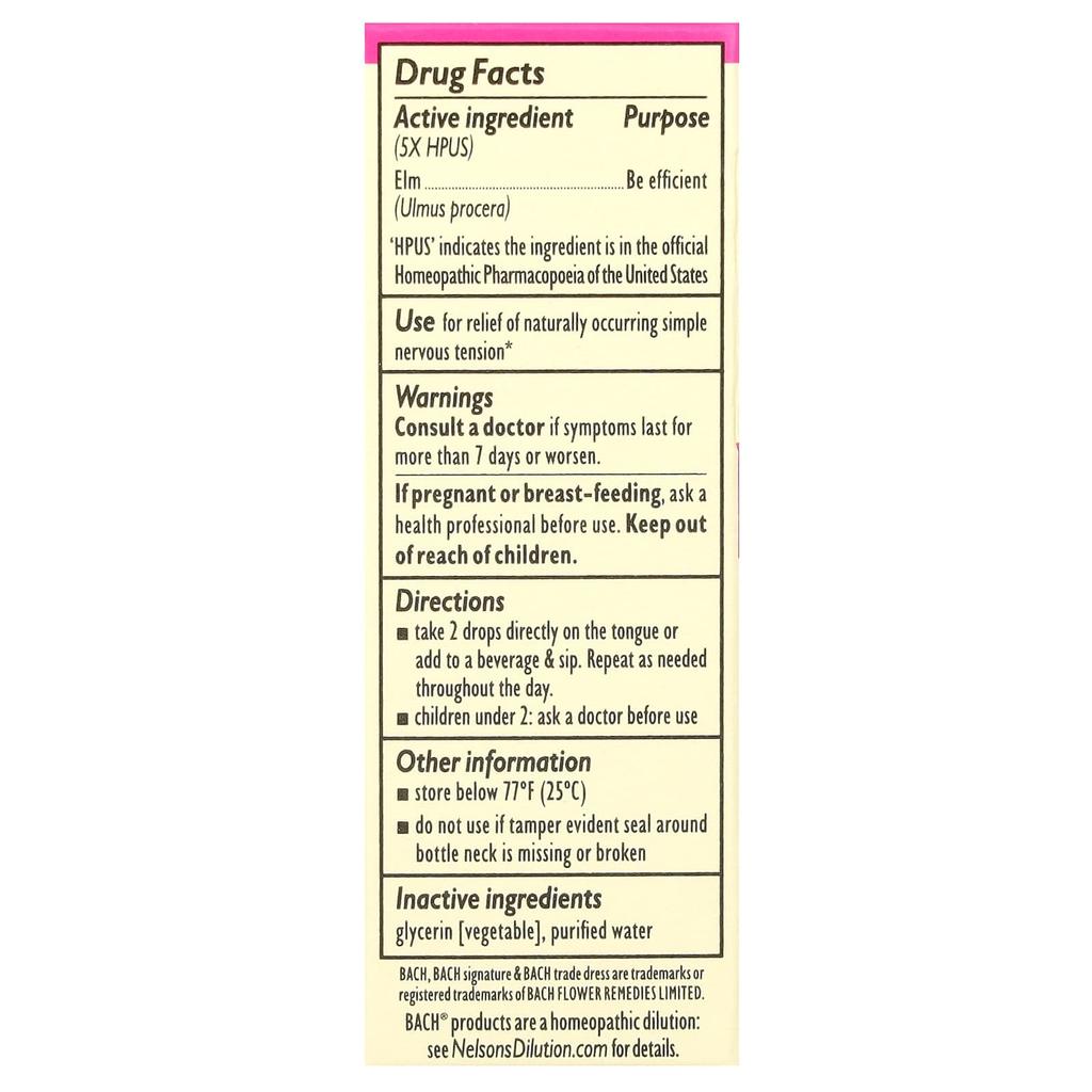 Original Flower Remedy, Elm, 10Ml (0.35Fl Oz)