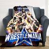 Wrestlemania Customize Text Blanket Lightweight Personalized Blanket Durable Comfort Versatile for Seaside Picnics Sofa Livingroom All-Season Use