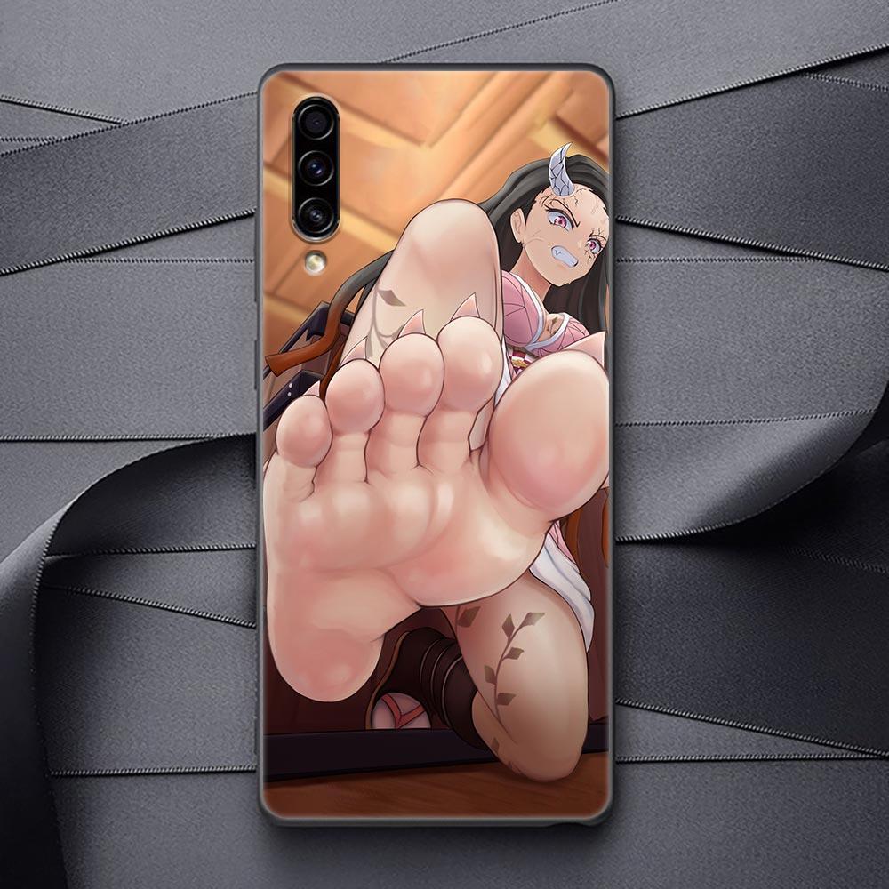Sexy Mädchen Dämon Slayer Anime Telefon Fall Für Samsung Galaxy A90 A80 A70 A70S A60 A50 A40 A30 A30S A20S A20E A10 a10E Schwarze Abdeckung