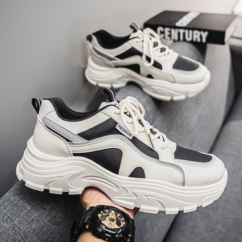 Autumn men's shoes new breathable little white shoes men's trend versatile platform sports shoes casual running shoes