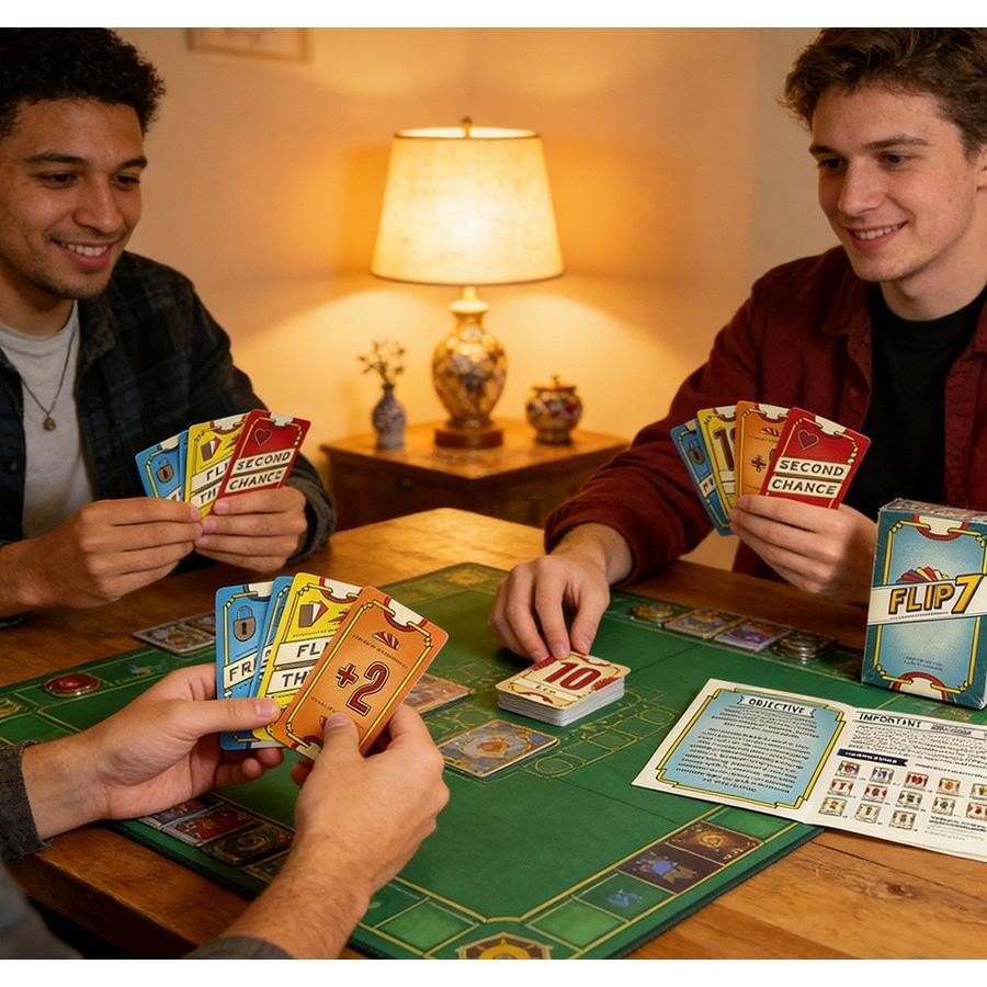 Flip 7 Card Game With Educational And Brain Development Features Family Fun Group Play