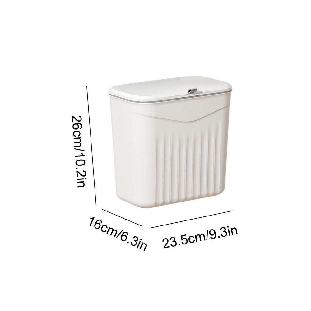 Odorless Kitchen Trash Bin Wall Mounted Trash Can With Lid Home Garden Trash Cans For Offices Pantry Dormitory Home Bathroom