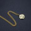 New Design Fashion Jewelry Gold Plated Stainless Steel Print Pattern Collection Pendant Necklace Party Gift