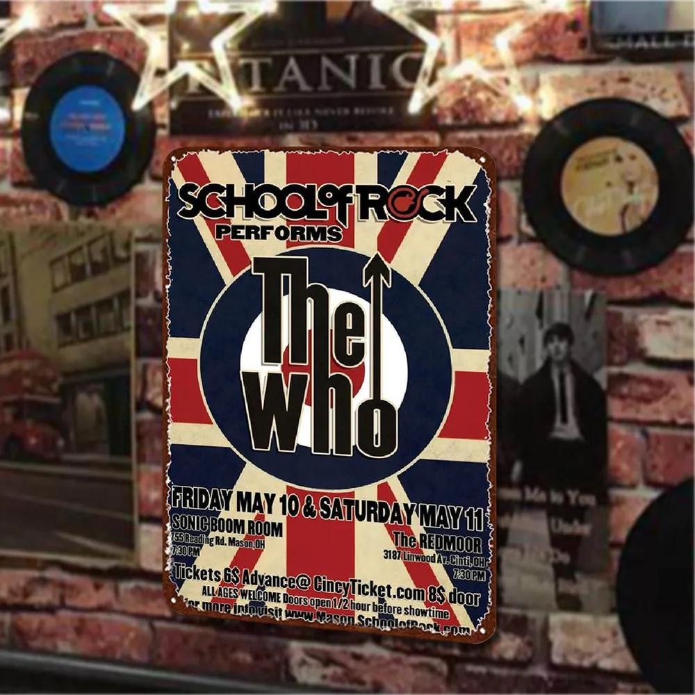 Vintage Metal Music Plaque, Retro Wall Art Decor for Bar Home