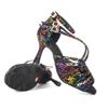 Professionelle Tanzschuhe für Damen, Ballsaal-Tanzschuhe, lateinamerikanische Tanzschuhe mit Absatz, 9 cm