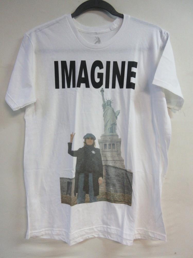 ОФИЦИАЛЬНЫЙ МЕРЧ ДЖОНА ЛЕННОНА СТАТУЯ СВОБОДЫ ГРУППА КОНЦЕРТ МУЗЫКА 2XL / XXL Унисекс Футболка XXXXL