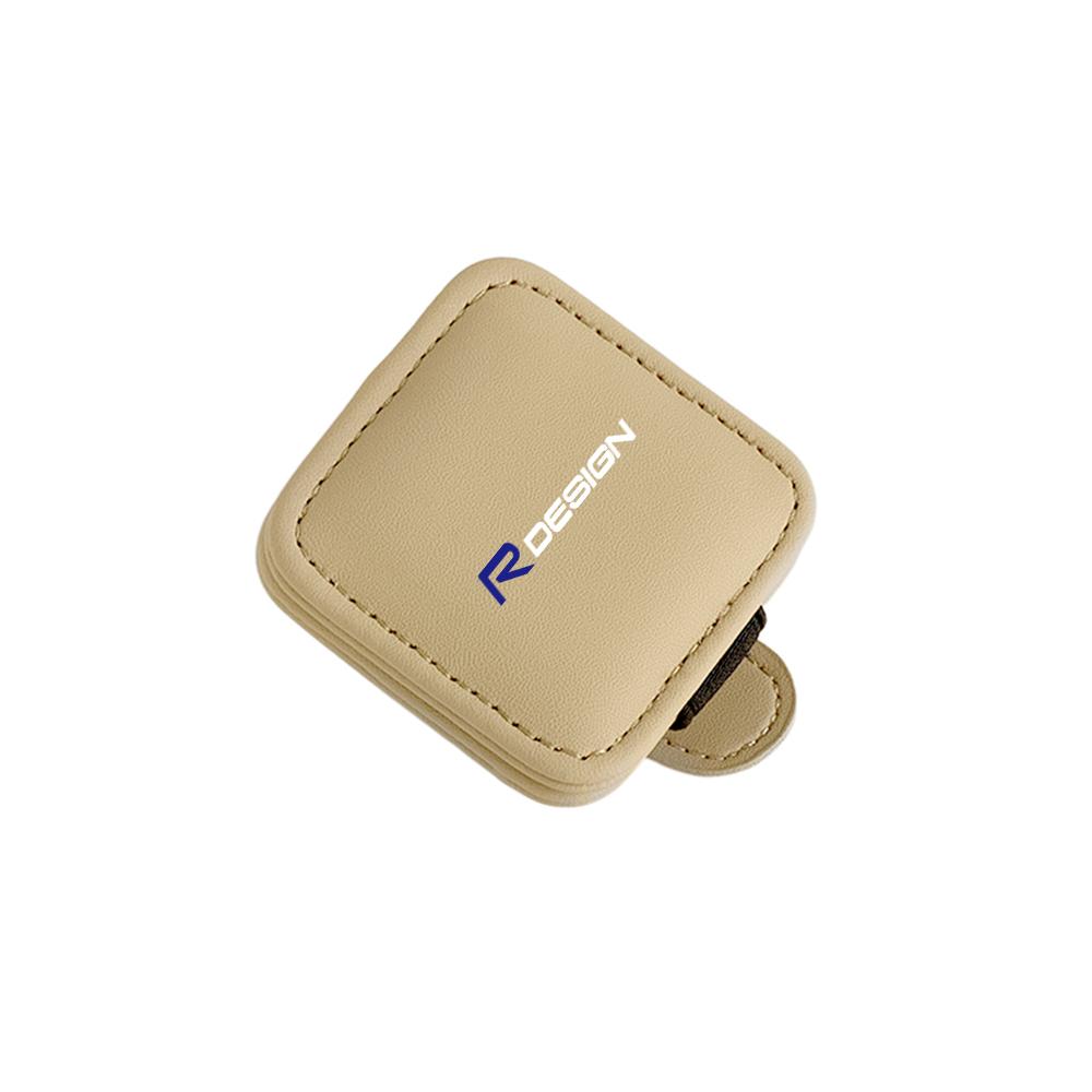 1Pcs Car Leather Glasses Clips Sun Visor Sunglasses Storage Fastener For Volvo Xc60 V50 V40 Xc90 S40 S60 S60 V90 V60 S90 Xc40