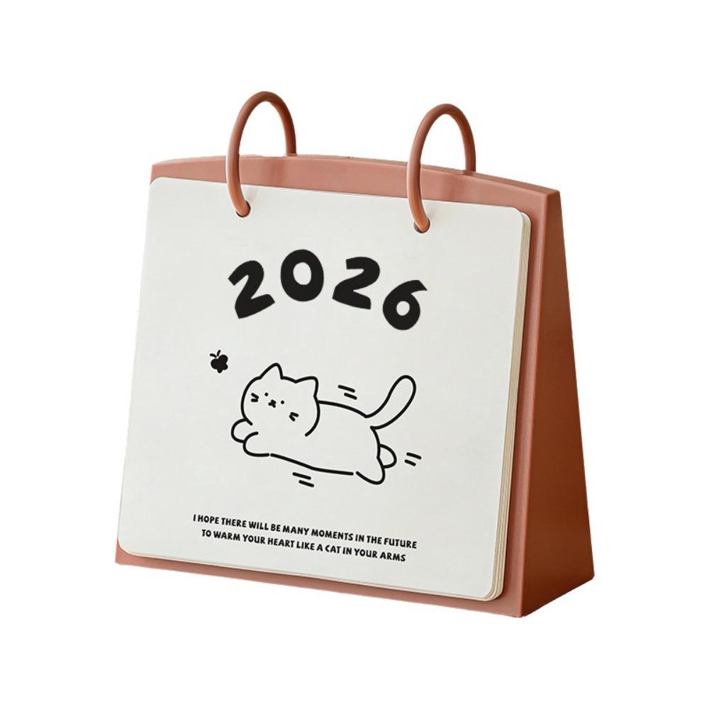 Cartoon 2026 Desktop Calendar Plastic Table Planner Creative Daily Planner  Office