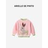 French Arielle De Pinto Girls' Sweater Trendy Autumn and Winter Sweet Cute Girl Carrot Rabbit Clothing