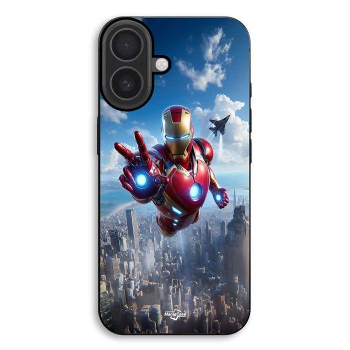 Coque de téléphone - MANIACASE - iPhone 17 - Silicone TPU - Noir - Iron Man