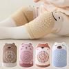 Baby Knee Protection Non-Slip Crawling Socks with Gripper Dots Thick Knitted Leg Warmers for Infants Soft Cotton Blend Comfortable Wear